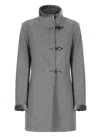 Fay Virginia Hook-fastened Coat In Grey