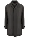 Fay Long-sleeved Casual Jacket In Grigio/verde