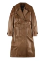 Fay Double-breasted Trench Coat Jackets Brown In Marrone Chiaro