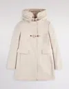 Fay Ivory Short Coat With Tailored Silhouette And Minimalist Design In Neutral