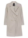 Fay Double-breasted Clasp Coat In Brown