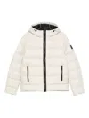 Fay Double Front Feather Jacket In Nylon In White