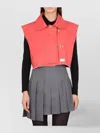 Fay Collar Cropped Frayed Top
