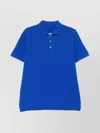 Fay Collar Polo Slits Short Sleeves In Blue