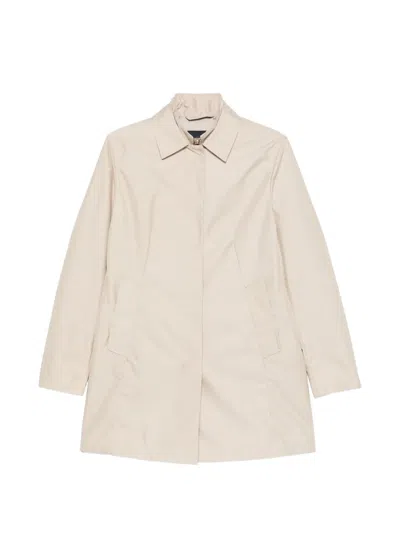 Fay Collared Coat In Neutral