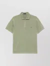 Fay Collared Polo Shirt Short Sleeves In Green