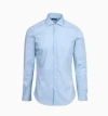 Fay Tailored Light Blue Pointed Collar Shirt In Blue