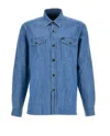Fay Comfort Fit Denim Shirt In Blue