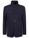 Fay Contemporary Black Jacket With High Collar In Black
