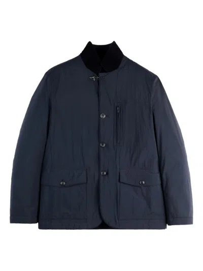 FAY CONTEMPORARY BLUE COAT WITH HIGH COLLAR