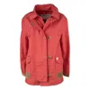 Fay Coral Canvas Jacket In Red