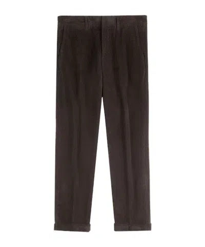 Fay Corduroy Chino Trousers In Brown