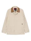 Fay Quilted Beige Jacket With Adjustable Hood In Neutral