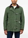 Fay Corduroy Toggle Jacket In Green
