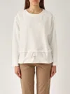 Fay Panelled Sweatshirt In Bianco