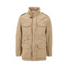 Fay Cotton And Linen Canvas Field Jacket In Beige