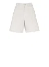 Fay Cotton Bermuda Shorts In Ivory