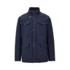Fay Cotton-blend Padded Field Jacket In Blue