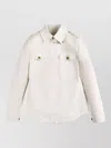 Fay White Collared Jacket In Neutral