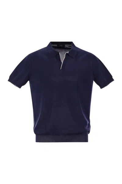 FAY FAY COTTON BUTTONLESS POLO SHIRT