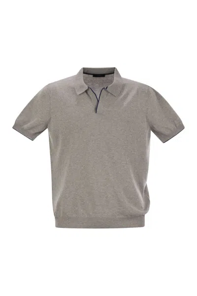 FAY FAY COTTON BUTTONLESS POLO SHIRT