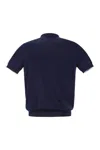 Fay Logo-embroidered Short-sleeved Polo Shirt In Night Blue