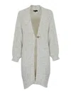 Fay Cotton Cardigan With Sequins In Neutral