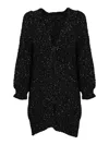 Fay Cotton Cardigan With Sequins In Black