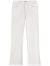 Fay Straight-leg Beige Pants With Flared Hem In Beige