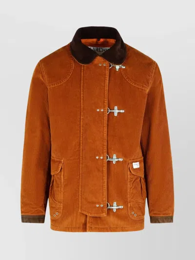 FAY COTTON JACKET CONTRAST COLLAR