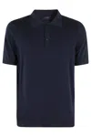 Fay Logo-embroidered Short-sleeved Polo Shirt In Black