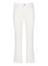 Fay Logo-patch Mid-rise Cropped Jeans In White