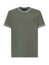 Fay Logo-embroidered T-shirt In Green
