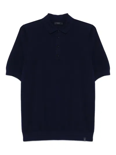 Fay Cotton Polo Shirt In Blue