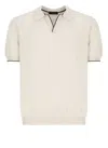 Fay Polo-collar T-shirt In Beige