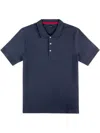 Fay Logo-embroidered Short-sleeved Polo Shirt In Blau