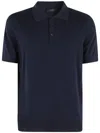 Fay Logo-embroidered Short-sleeved Polo Shirt In Blue