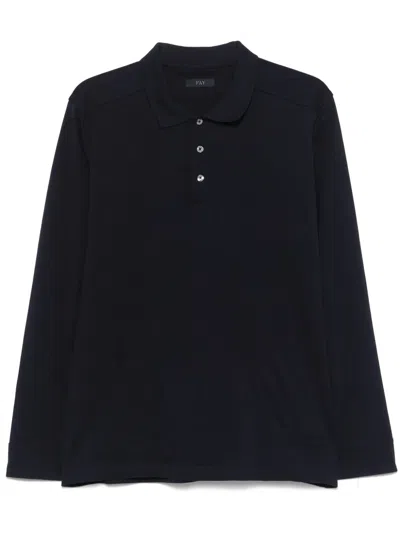 Fay Cotton Polo Shirt In Black