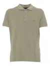 Fay Short Sleeves Cotton Polo Shirt In Green