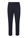 Fay Cotton Poplin Capri Pants In Blue