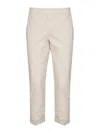 Fay Cotton Poplin Capri Pants In Neutral