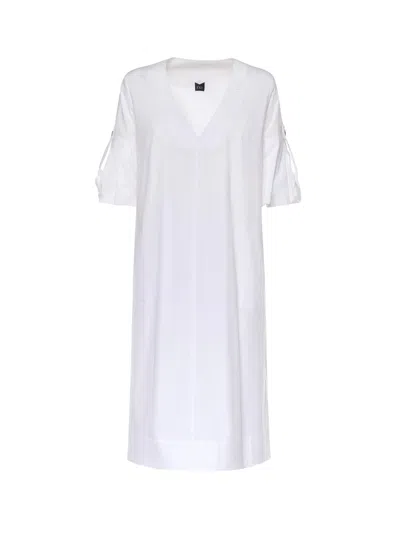 Fay Cotton Poplin Dress In White