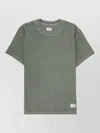 Fay Green Solid Crew Neck T-shirt In Green