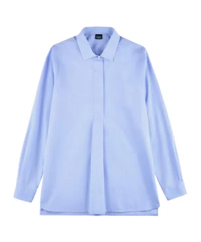 Fay Cotton Shirt In Blue