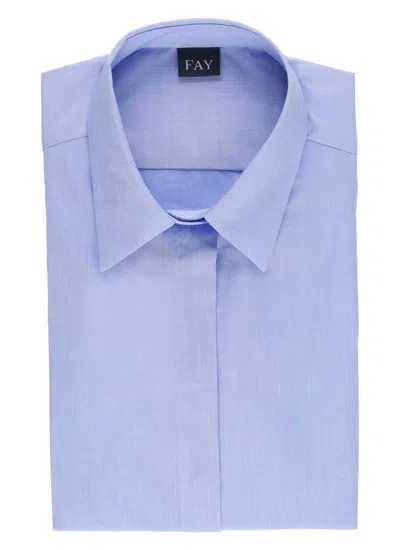 Fay Cotton Shirt In Blue