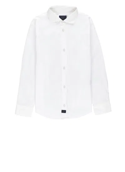 Fay Kids' Cotton Shirt In White