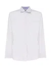 Fay Cotton Shirt With Ton Sur Ton Logo In White