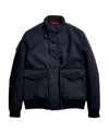 Fay Cotton Suit With Zipper Collar In Black