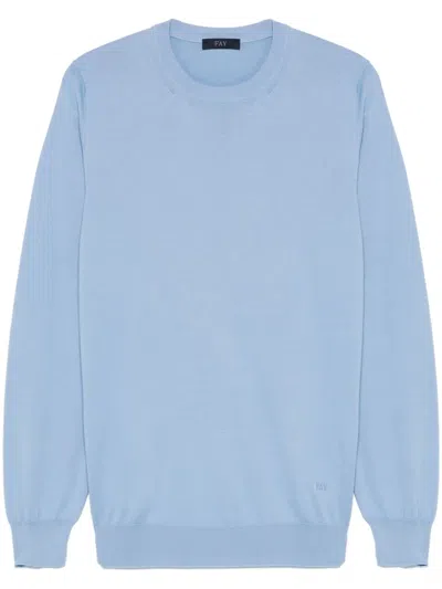 Fay Cotton Sweater In Blue