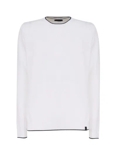FAY COTTON SWEATER WITH ROUND NECK